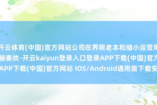 开云体育(中国)官方网站公司在界限老本和缩小运营用度方面陆续取得显赫奏效-开云kaiyun登录入口登录APP下载(中国)官方网站 IOS/Android通用版下载安装